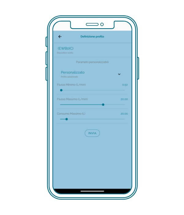 The ELTEK APP control panel: leak detector mode for underflows